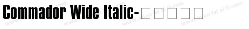 Commador Wide Italic字体转换